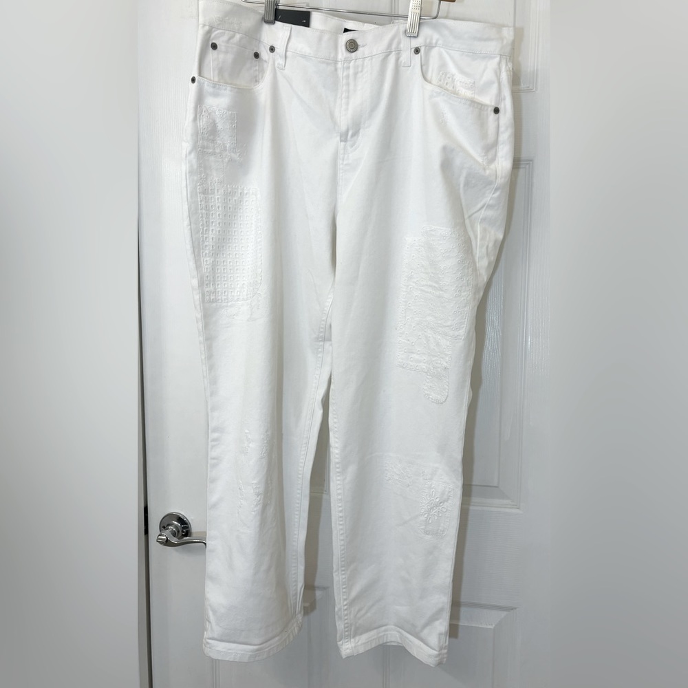 Lauren Ralph Lauren White Jeans Straight Size 16W